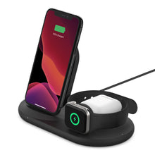 Load image into Gallery viewer, Belkin Boost Charge 3 in 1  Wireless Charging Dock for iPhone + Apple Watch + Airpods - Black