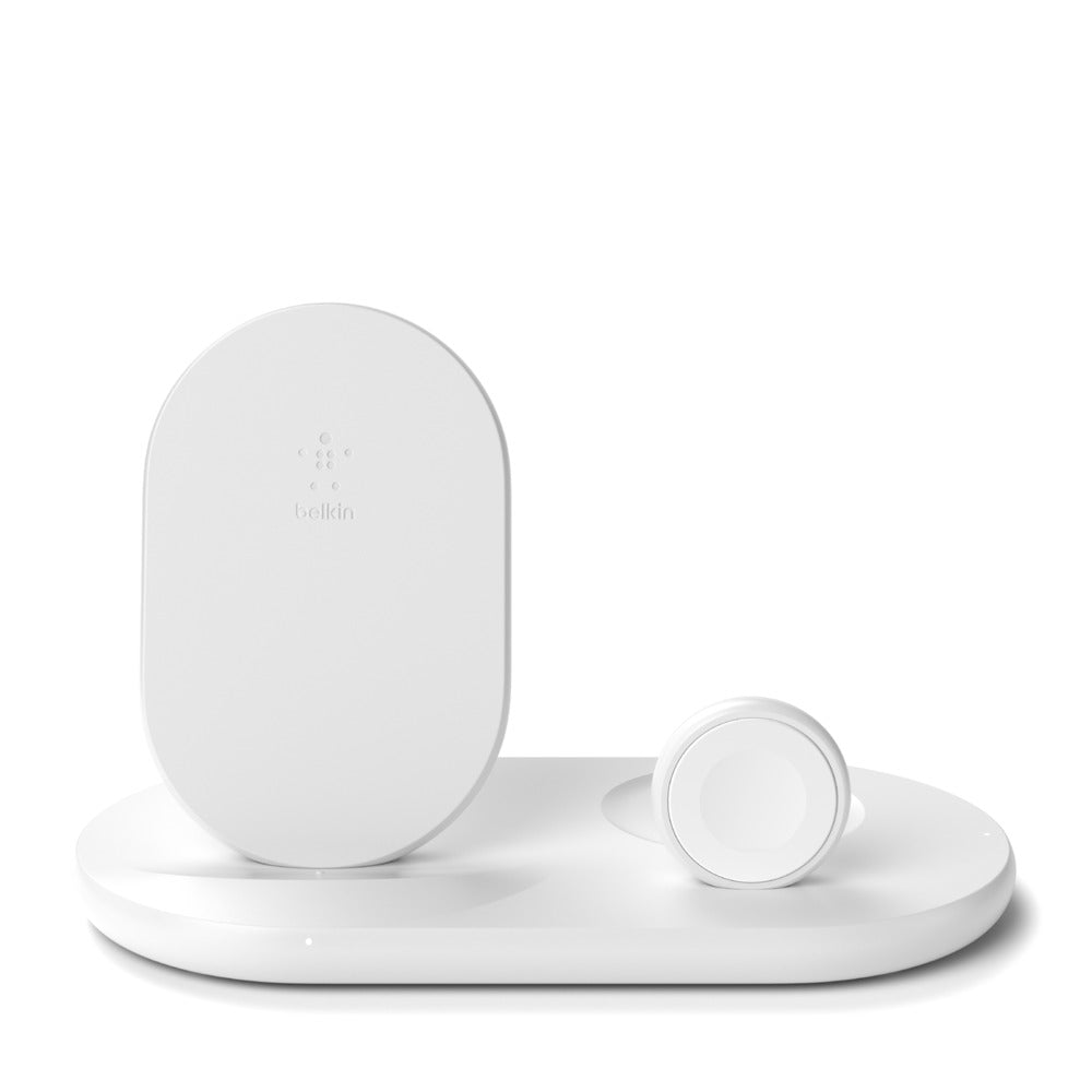 Belkin Boost Charge 3 in 1  Wireless Charging Dock for iPhone + Apple Watch + Airpods - White