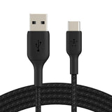 Belkin Braided Nylon Boost Charge Cable USB-C to USB-A 3M Cable Black