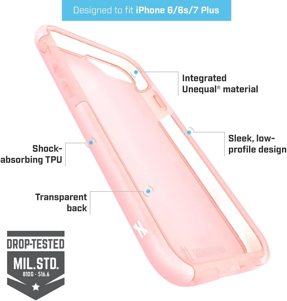 BodyGuardz Ace Pro Case with Unequal Technology for iPhone 8 Plus / 7 Plus / 6s Plus - Pink