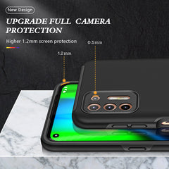 Rugged & Protective Armor Case Moto G9 Plus & Ring Holder - Black