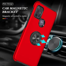 Load image into Gallery viewer, Rugged &amp; Protective Armor Case Moto G10 / G30 &amp; Ring Holder - Red