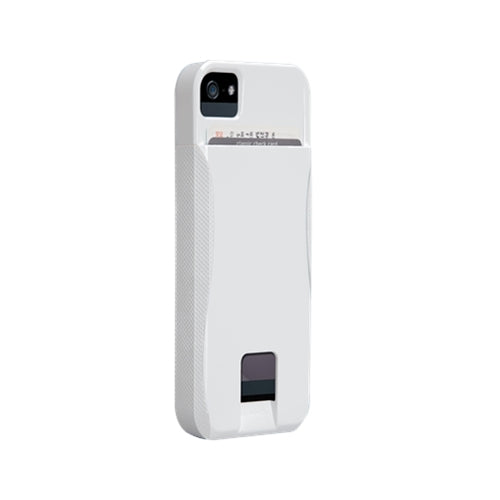 Case-Mate POP ID Case Cover for iPhone 5 with Card Slot CM022422 - White 2