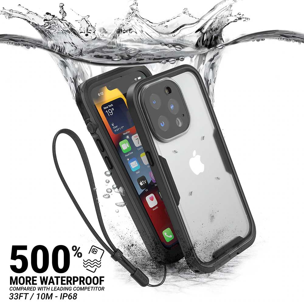 Catalyst Total Protection Waterproof Case iPhone 13 Pro 6.1 inch - Clear Black
