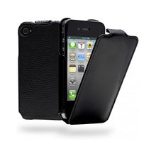 Load image into Gallery viewer, Cygnett Paparazzi Textured Flip Case for Apple iPhone 4 &amp; 4S Black1