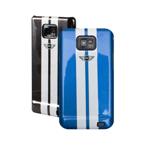 Mini Cooper Stripes Metallic Hard Case Samsung Galaxy S II 2 S2 Blue 2
