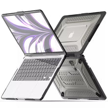Load image into Gallery viewer, Rugged Protective &amp; Heavy Duty Case Macbook Air 13.6 M3/ M2 - Clear Black
