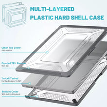 Load image into Gallery viewer, Rugged Protective &amp; Heavy Duty Case Macbook Air 13.6 M3/M2 - Clear Grey