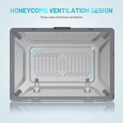 Rugged Protective & Heavy Duty Case Macbook Air 13.6 M3/M2 - Clear Grey