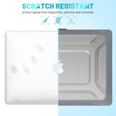 Rugged Protective & Heavy Duty Case Macbook Air 13.6 M3/M2 - Clear Grey