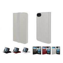 Load image into Gallery viewer, HEX AXIS Genuine leather Wallet Case for iPhone 5 Torino White 1