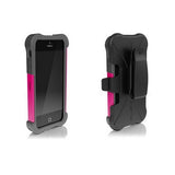 Ballistic SG Maxx Tough iPhone 5 / 5S / SE Case with Belt Clip - Charcoal / Pink