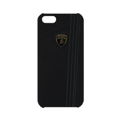 Official License Lamborghini Superleggera iPhone 5 Leather Hard Back Case Black 2
