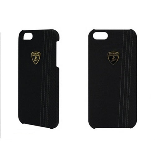 Official License Lamborghini Superleggera iPhone 5 Leather Hard Back Case Black 1