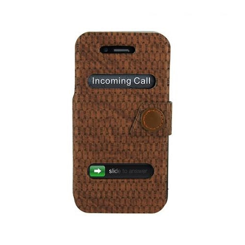 LUXA2 Lille Case suits Apple iPhone 4 / 4S LHA0048-B - Weaving Pattern Brown 1
