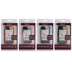 LUXA2 Alum Armor suits Apple iPhone 4 / 4S Stand Case LLHA0074-B - Red / Gold 4