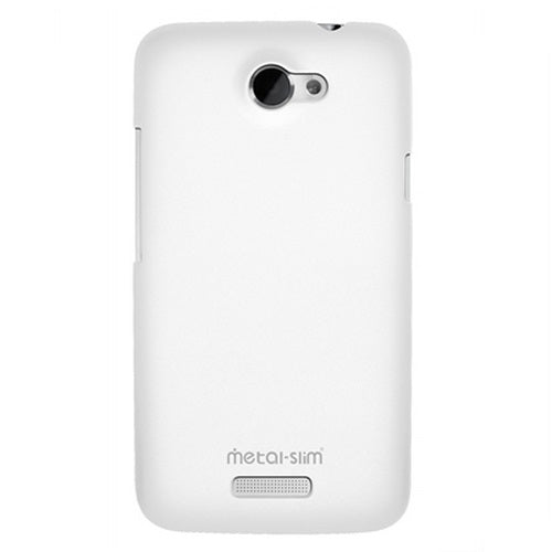 Metal-Slim HTC One X / XL UV Coating Hard Plastic Case - White 2