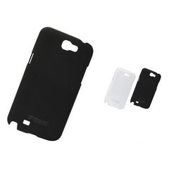 Metal-Slim Sandy Coating Hard Plastic Case for Samsung Galaxy Note 2 II Black 1