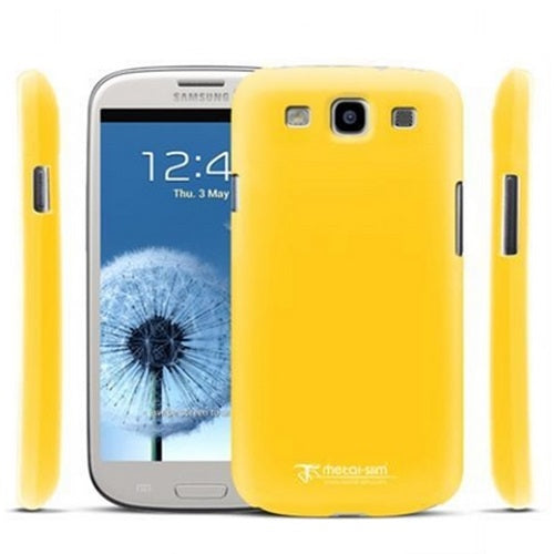 Metal-Slim Samsung Galaxy S3 i9300 Case and Screen Protector - Yellow 2