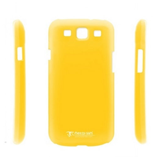 Metal-Slim Samsung Galaxy S3 i9300 Case and Screen Protector - Yellow 1
