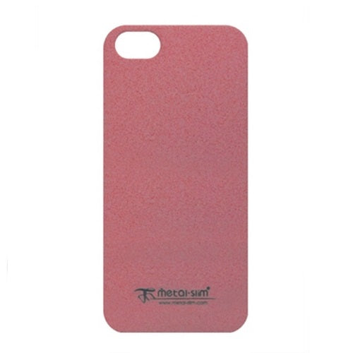 Metal-Slim Sandy Coating New Apple iPhone 5 Case and Screen Protector - Coral 1