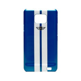 Mini Cooper Stripes Metallic Hard Case Samsung Galaxy S II 2 S2 Blue