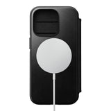 Nomad Modern Horween Leather Folio Case iPhone 14 Pro Max - Black