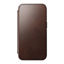 Load image into Gallery viewer, Nomad Modern Horween Leather Folio Case iPhone 14 Pro - Brown
