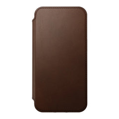 Nomad Modern Leather Folio Case iPhone 15 / 16e - Brown