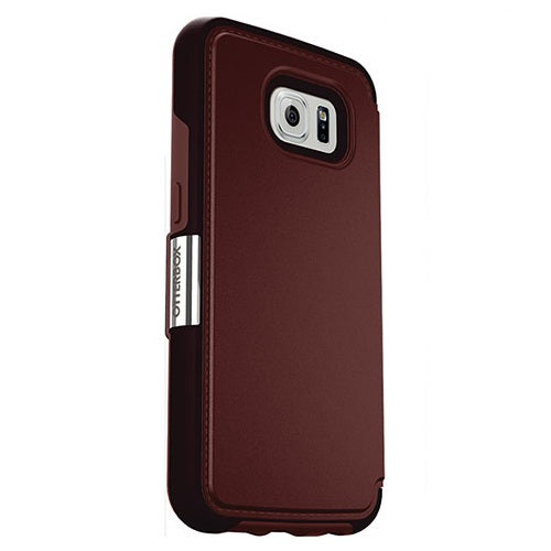OtterBox Strada Case for Samsung Galaxy S6 - Warm Black / Maroon 2