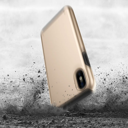 Patchworks Chroma Metalic Rugged Case for iPhone X - Gold / Black 6