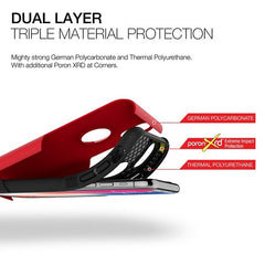 Patchworks Level Aegis Rugged Case for iPhone X - Red / Black 3