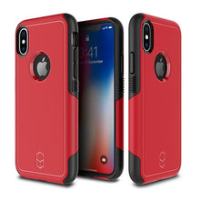 Load image into Gallery viewer, Patchworks Level Aegis Rugged Case for iPhone X - Red / Black 1