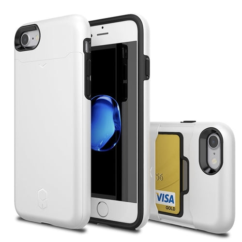 Patchworks ITG Level Card Protection Case iPhone 7 w/ Card Slot - White 1