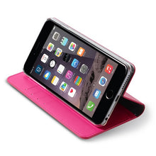 Load image into Gallery viewer, Patchworks Slim Leather Wallet Case for iPhone 6 Plus - Pink 2