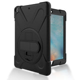 Rugged Protective Case Hand & Shoulder Strap iPad 5th & 6th 9.7 inch / iPad Air 2 / Pro 9.7 inch - Black