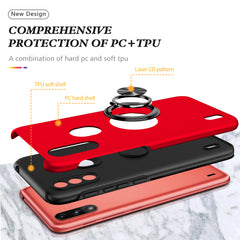 Rugged & Protective Armor Case Moto E7 Power 2021 & Ring Holder - Red