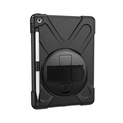 Rugged Protective Case Hand & Shoulder Strap iPad 9th & 8th & 7th Gen 10.2 inch - Black