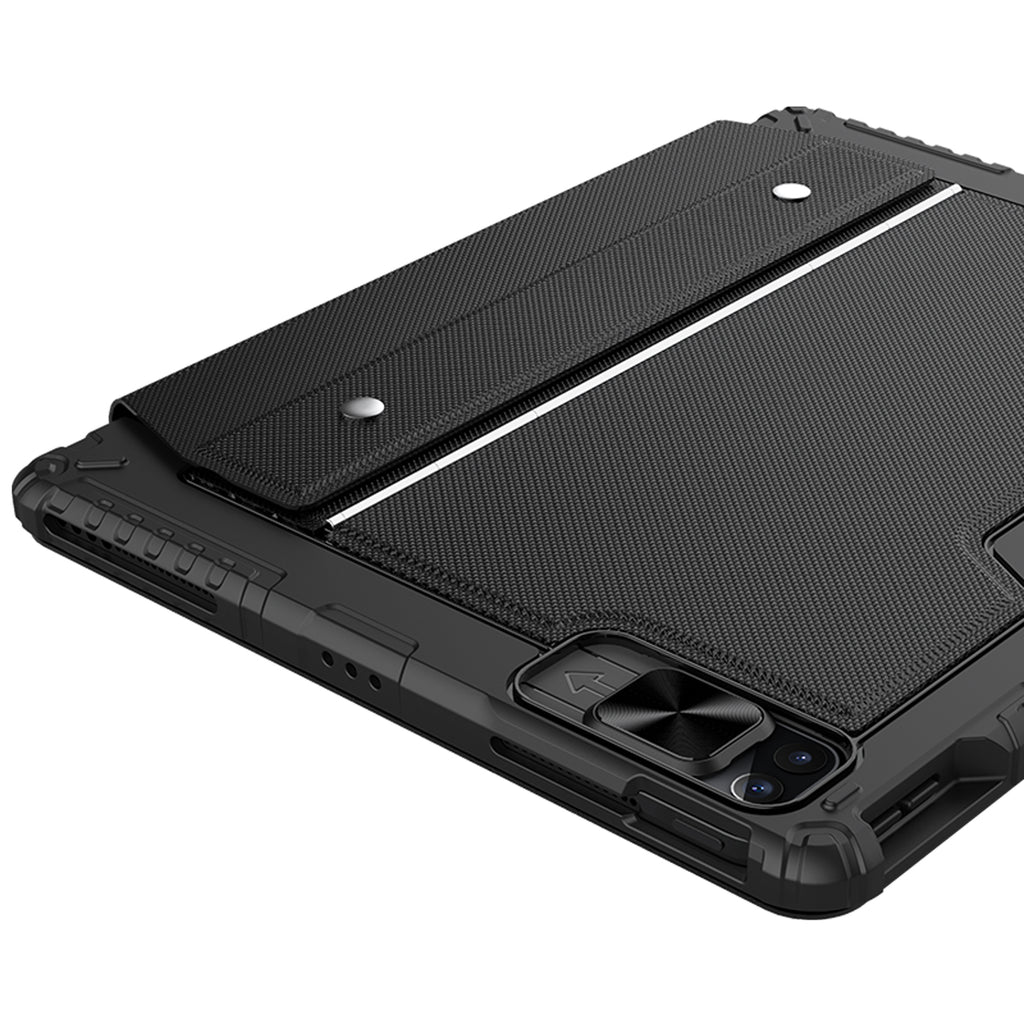 Rugged Detachable Keyboard & Trackpad Case iPad Air 13 2024 & Pro 12.9 4 5 6th Gen - Black