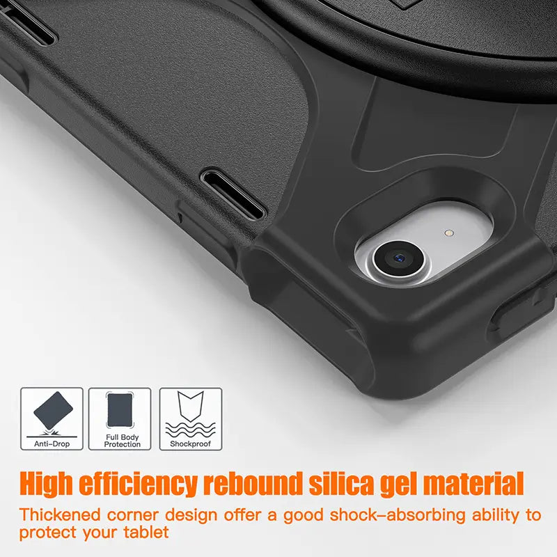 Rugged Protective Case Hand & Shoulder Strap iPad 10th Gen 10.9 inch - Black