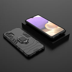 Rugged & Protective Armour Phone Case Samsung A32 4G Built in Ring Holder - Black 3