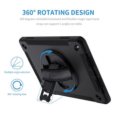 Rugged Protective Case Hand & Shoulder Strap iPad 9th & 8th & 7th Gen 10.2 inch - Black