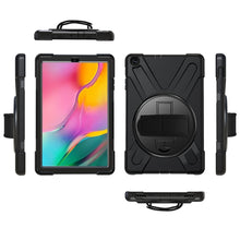 Load image into Gallery viewer, Rugged Protective Case Hand &amp; Shoulder Strap Samsung Tab A 10.1 2019 - Black 4