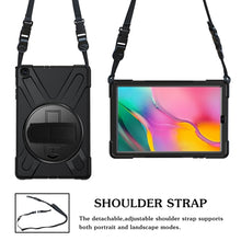 Load image into Gallery viewer, Rugged Protective Case Hand &amp; Shoulder Strap Samsung Tab A 10.1 2019 - Black 5