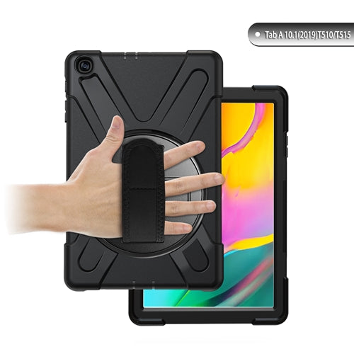 Rugged Protective Case Hand & Shoulder Strap Samsung Tab A 10.1 2019 - Black 3