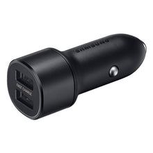 Load image into Gallery viewer, Samsung Car Charger Duo Dual USB A Fast Charge &amp; Multi Cable - Black 2