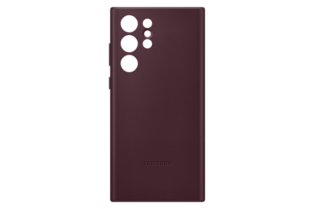Samsung Official Galaxy S22 Ultra Leather Cover - Burgundy 1