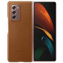 Load image into Gallery viewer, Samsung Leather cover for Galaxy Z Fold2 - Brown 1