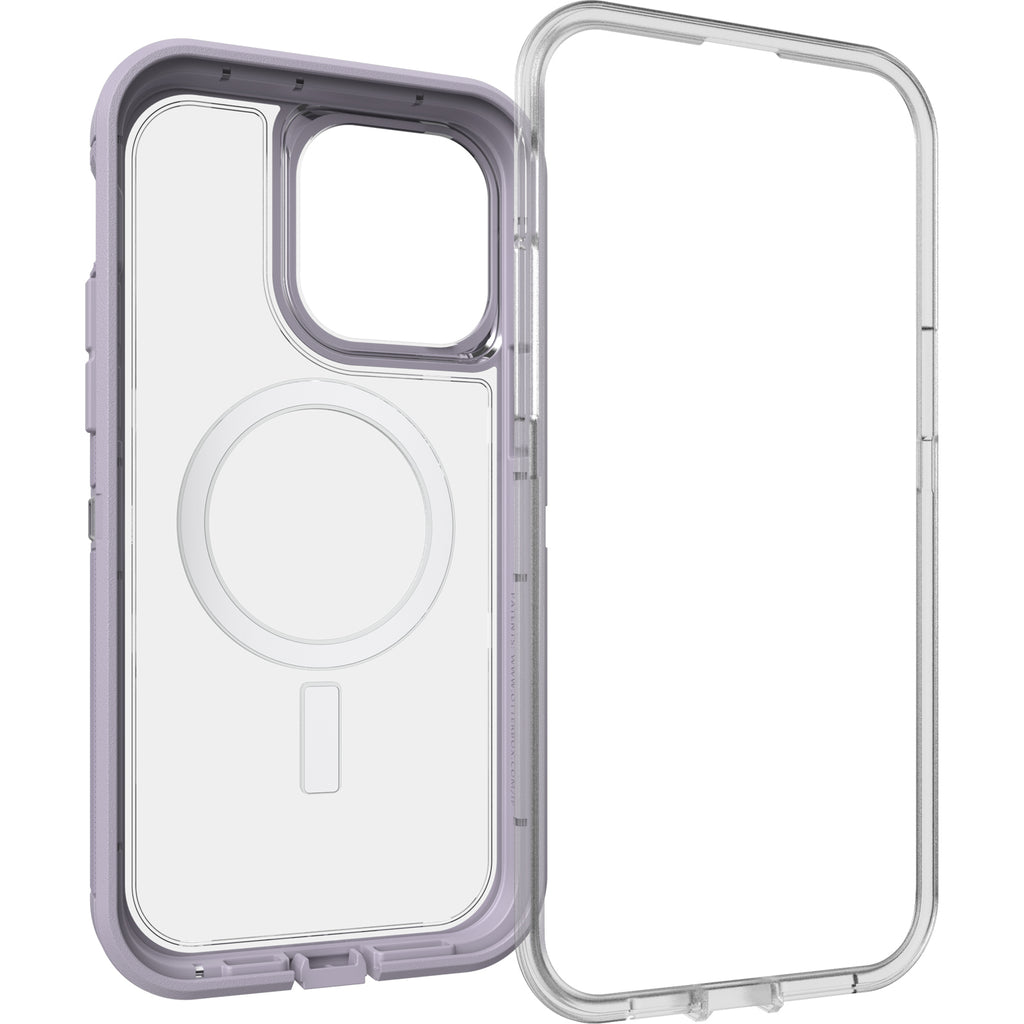 Otterbox Defender XT Clear MagSafe iPhone 14 Pro 6.1 inch Lavender Sky