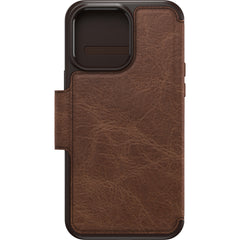 Otterbox Strada Leather Wallet iPhone 17e / 16e / 15 / 14 / 13 Standard 6.1 inch Espresso Brown